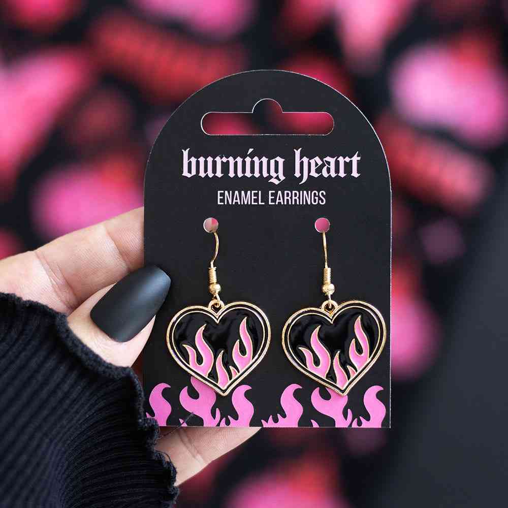 Something Different - Burning Heart Earrings - Multicolours